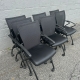 HAWORTH BLACK LEATHER NESTING CHAIR