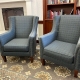 GREEN WAITING ROOM ARMCHAIRS