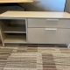 CREDENZA SILVER METAL TV STAND and STORAGE CABINET
