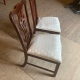 WHITE CUSHION WOODEN DINING CHAIR