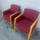 VINTAGE MAROON STACKABLE WAITING ROOM CHAIR