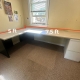 CUSTOM BUILT OFFICE L-DESK WITH PEDESTAL FILE CABINET